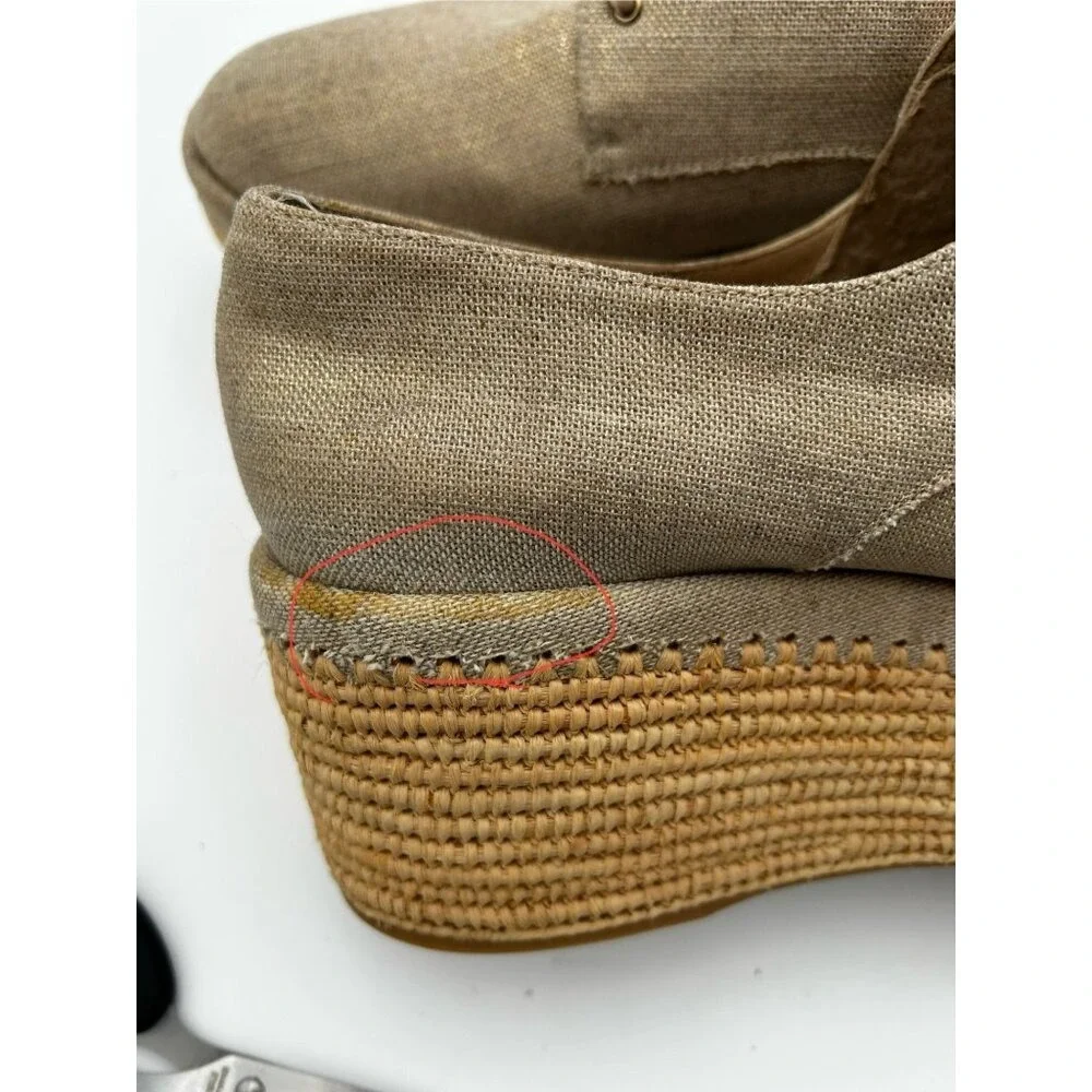 Stuart Weitzman Platform Oxfords Women 8.5 Beige Espadrille‎ Resort Core Spain